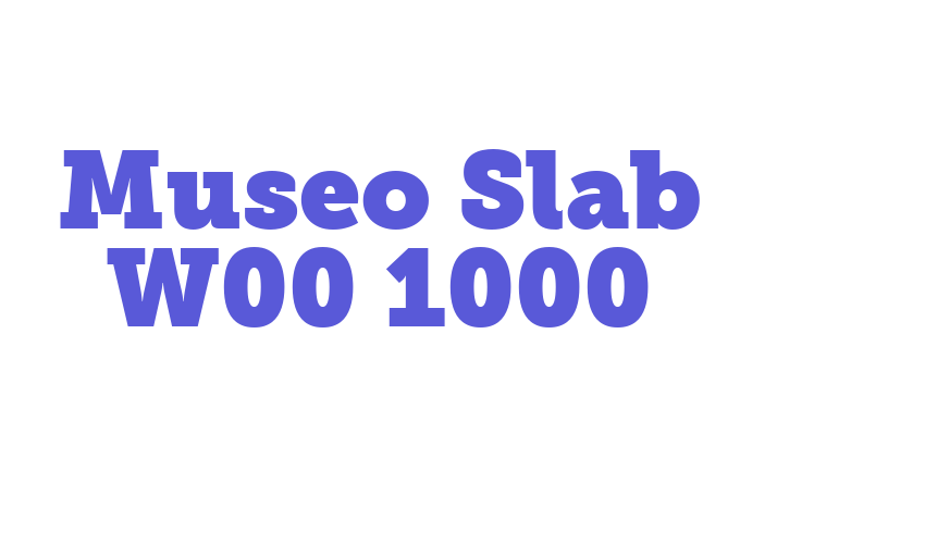 Museo Slab W00 1000 Font Download