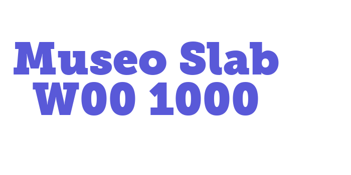 Museo Slab W00 1000 Font Download