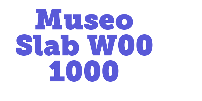 Museo Slab W00 1000 Font