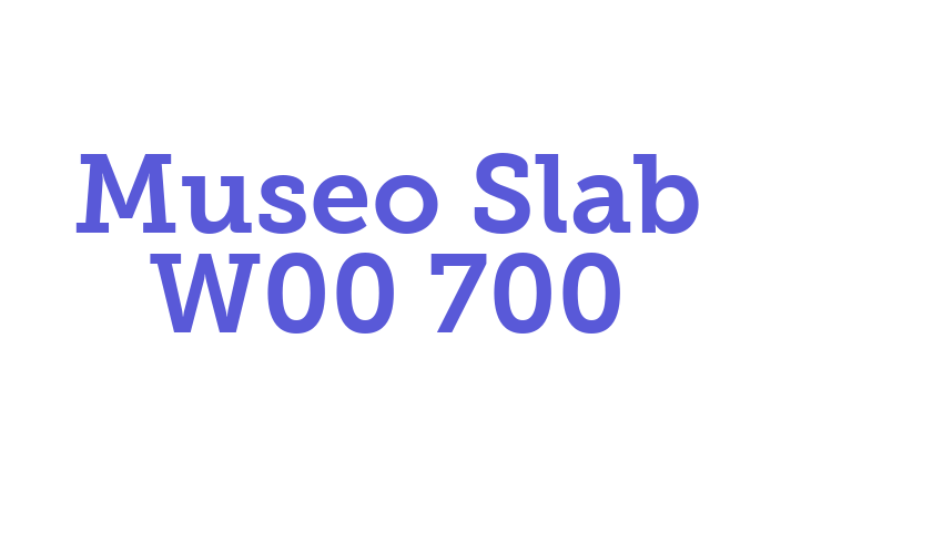 Museo Slab W00 700 Font Download