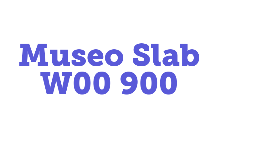 Museo Slab W00 900 Font Download