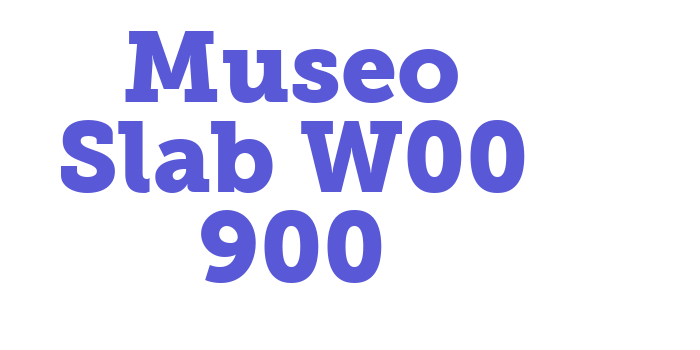 Museo Slab W00 900 Font