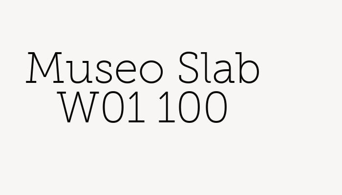 Museo Slab W01 100 font download