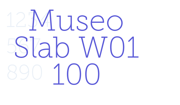 Museo Slab W01 100 font free