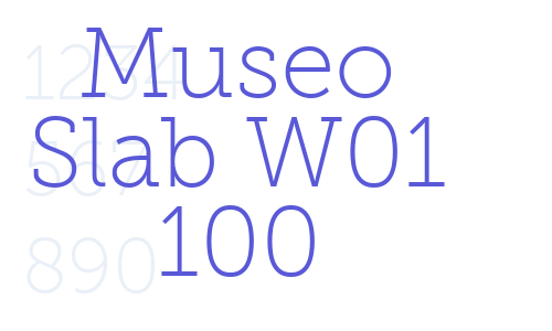 Museo Slab W01 100 Font