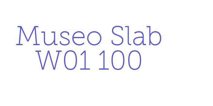 Download Museo Slab W01 100 Font