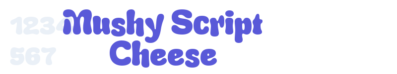 Mushy Script Cheese-related font