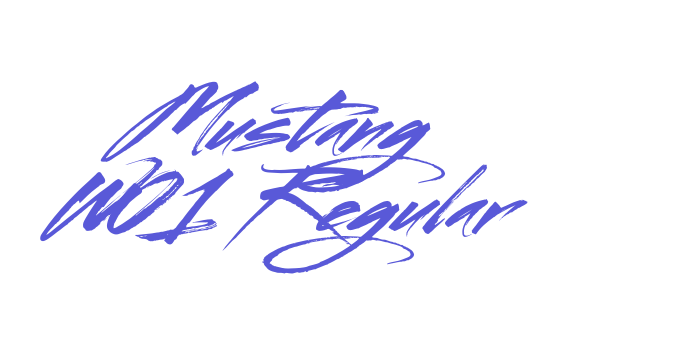 Mustang W01 Regular Font Download