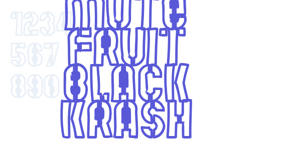 Mute Fruit Black Krash font free