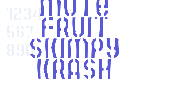 Mute Fruit Skimpy Krash font free