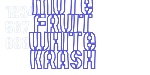 Mute Fruit White Krash font free