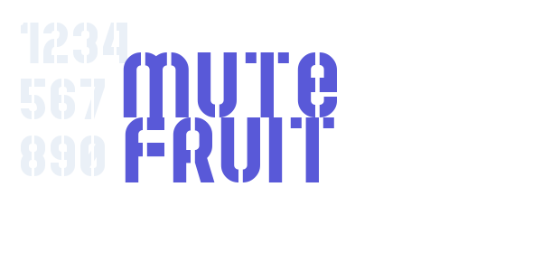 Mute Fruit font free