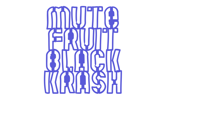 Mute Fruit Black Krash Font