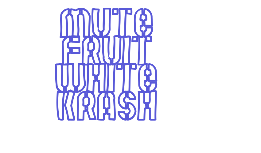 Mute Fruit White Krash Font