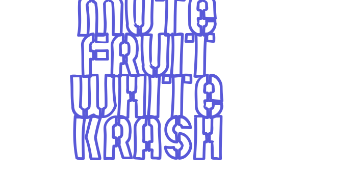 Mute Fruit White Krash Font Download