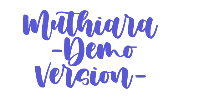 Muthiara -Demo Version- Font Download