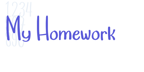 My Homework font free