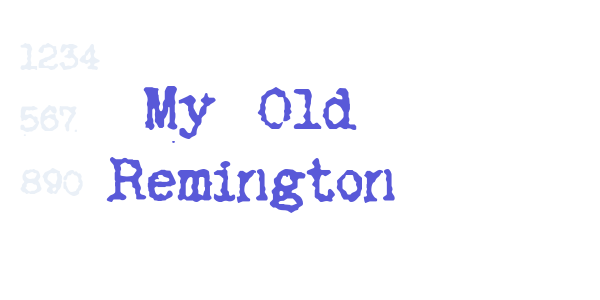 My Old Remington font