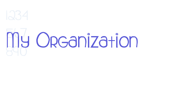 My Organization font free