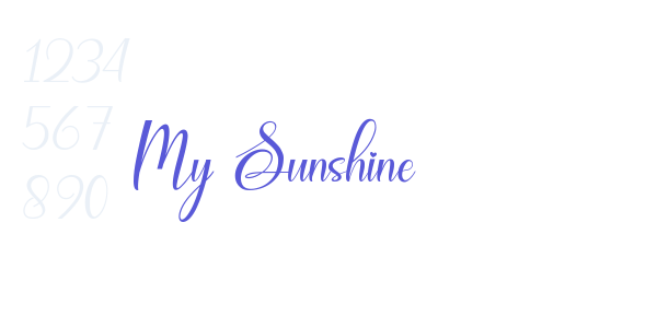 My Sunshine font