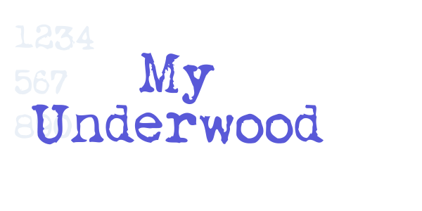 My Underwood font free