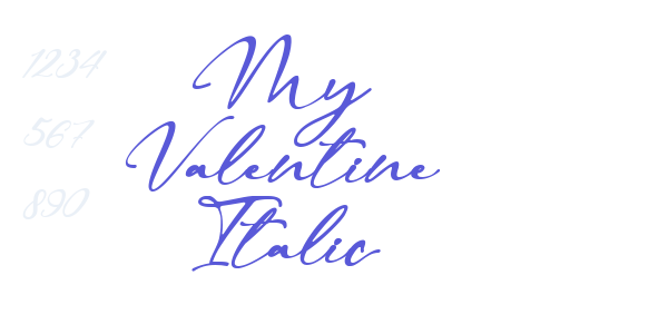 My Valentine Italic font free