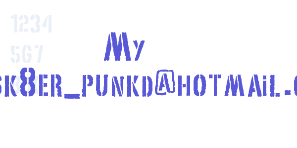 My World(sk8er_punkd@hotmail.com) font free