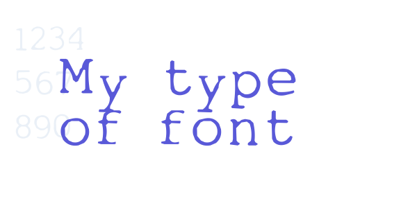 My type of font font free