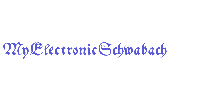 MyElectronicSchwabach Font Download