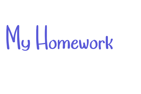 My Homework Font