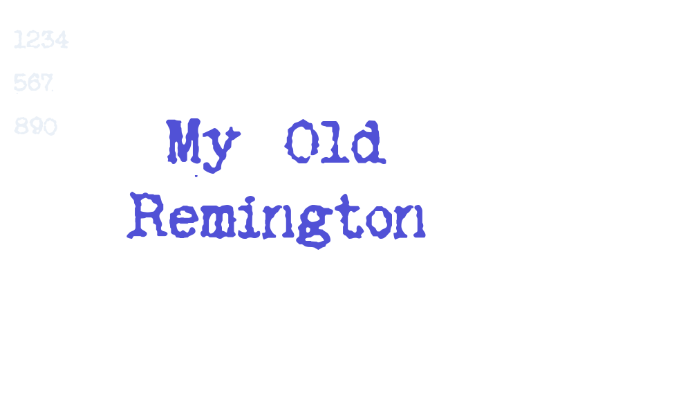 My Old Remington-font-download