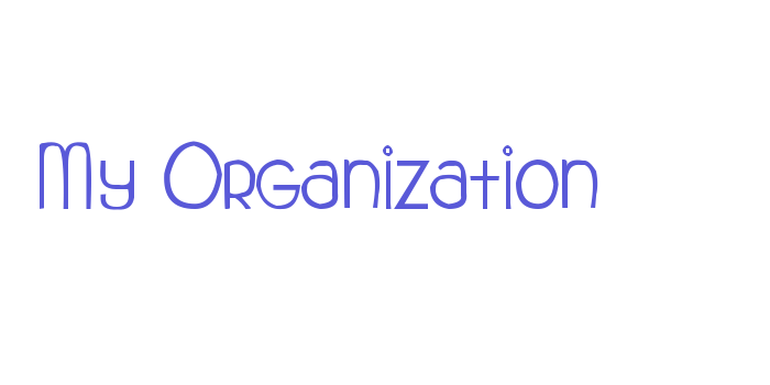 My Organization Font Download