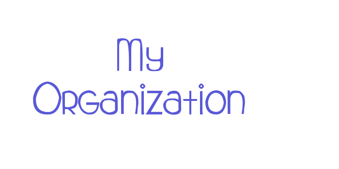 My Organization Font