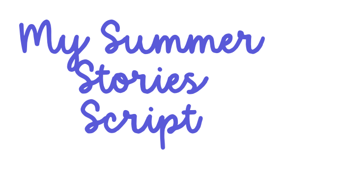 My Summer Stories Script Font Download