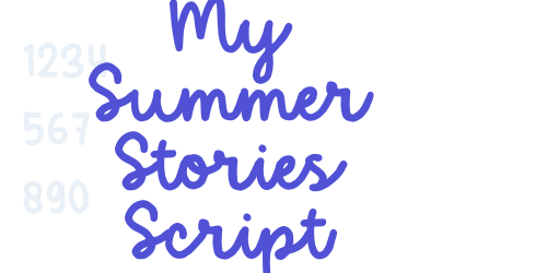 My Summer Stories Script-font-download