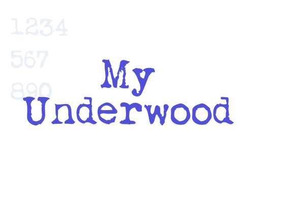 My Underwood Font Download