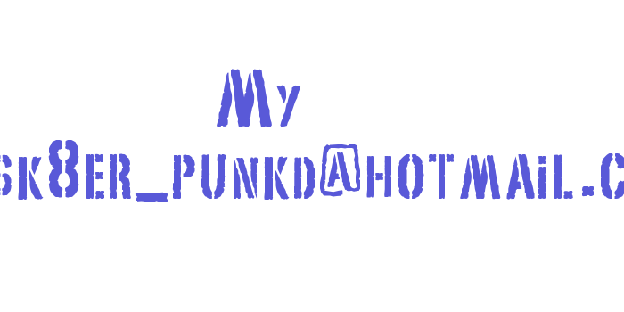 My World(sk8er_punkd@hotmail.com) Font Download