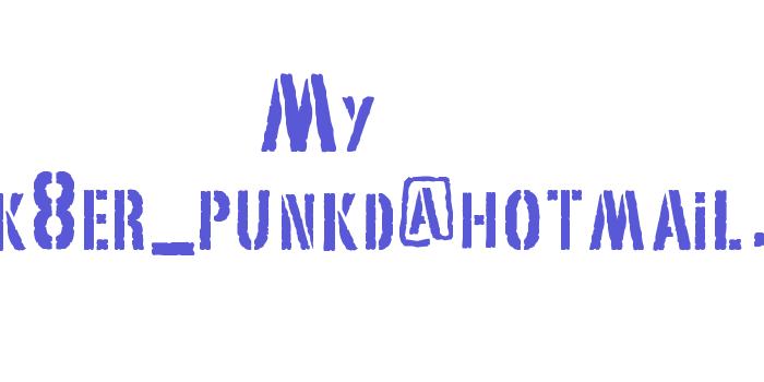 My World(sk8er_punkd@hotmail.com) Font