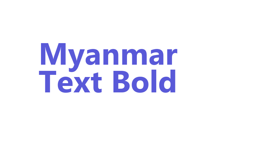 Myanmar Text Bold Font Download