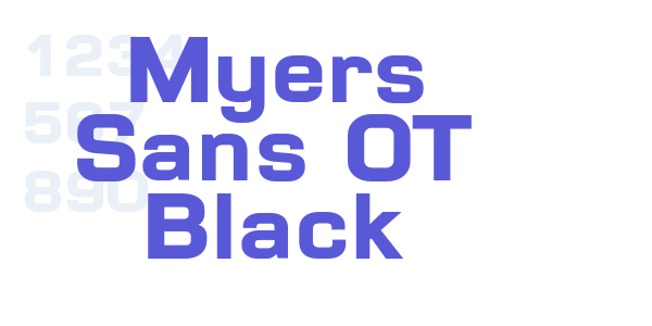 Myers Sans OT Black font free