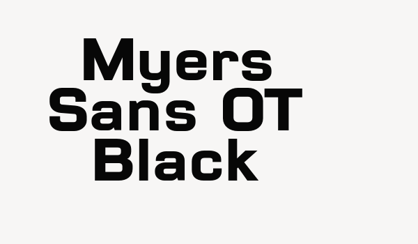 Myers Sans OT Black Font