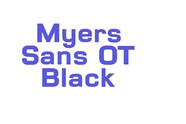 Myers Sans OT Black Font