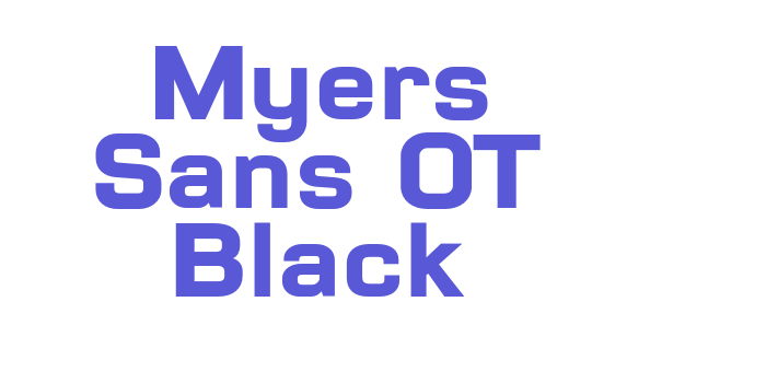 Myers Sans OT Black Font Download