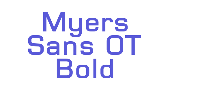 Myers Sans OT Bold Font Download