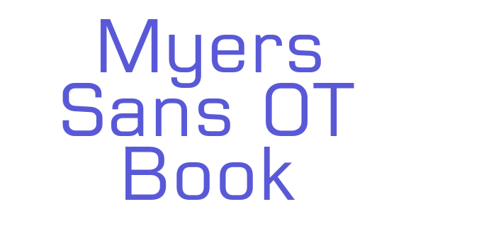 Myers Sans OT Book Font