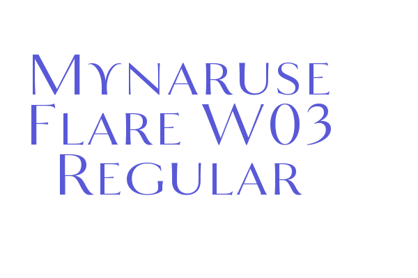 Mynaruse Flare W03 Regular Font