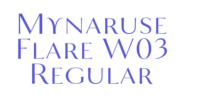 Mynaruse Flare W03 Regular Font Download