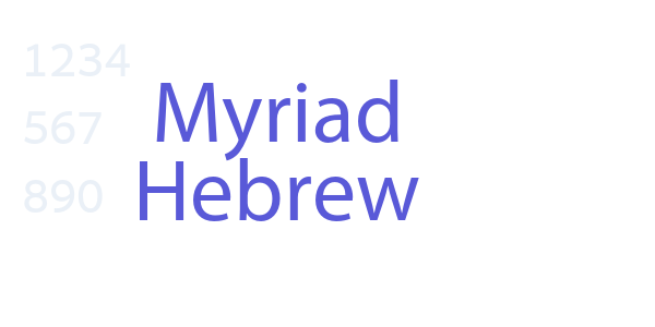 Myriad Hebrew font