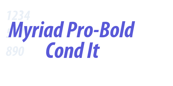 Myriad Pro-Bold Cond It font free