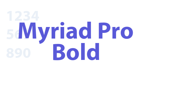 Myriad Pro Bold font free